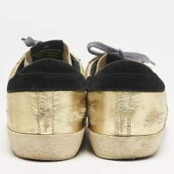 Golden Goose Gold Leather  Superstar Low Top Sneakers Size 38