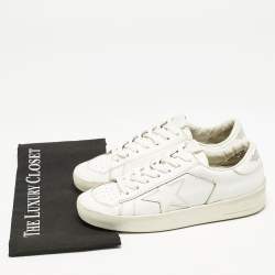 Golden Goose White Leather Stardan Low Top Sneakers Size 38