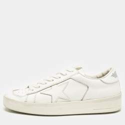 Golden Goose White Leather Stardan Low Top Sneakers Size 38