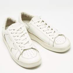 Golden Goose White Leather Stardan Low Top Sneakers Size 38