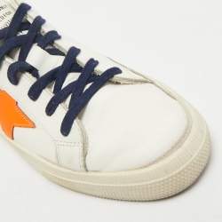 Golden Goose Off White/Orange Leather Stardan Sneakers Size 39