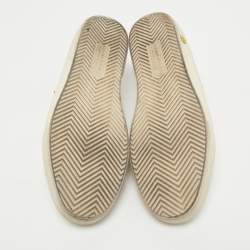 Golden Goose Off White/Orange Leather Stardan Sneakers Size 39