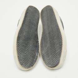 Pre Owned Golden Goose Black Leather Hi Star Low Top Sneakers Size 38