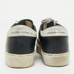 Pre Owned Golden Goose Black Leather Hi Star Low Top Sneakers Size 38