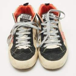 Golden Goose Black/Cream Suede and Leather Midstar High Top Sneakers Size 39