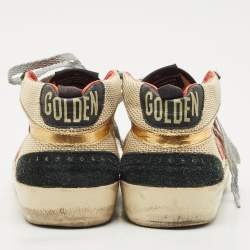 Golden Goose Black/Cream Suede and Leather Midstar High Top Sneakers Size 39