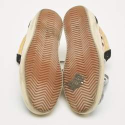 Golden Goose Black/Cream Suede and Leather Midstar High Top Sneakers Size 39