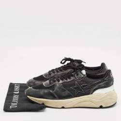 Pre Owned Golden Goose Black Leather and Mesh Running Sneakers Size 43