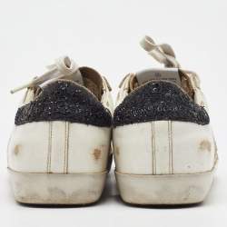 Pre Owned Golden Goose Multicolor Suede and Leather Superstar Low Top Sneakers Size 38