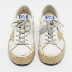 Pre Owned Golden Goose White Leather Hi Star Sneakers Size 39