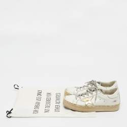 Pre Owned Golden Goose White Leather Hi Star Sneakers Size 39