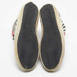 Pre Owned Golden Goose Multicolor Zebra Calf Hair and Leather Francy High Top Sneakers Size 38