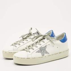 Pre Owned Golden Goose White Leather Hi Star Sneakers Size 37