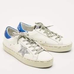 Pre Owned Golden Goose White Leather Hi Star Sneakers Size 37