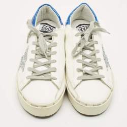 Pre Owned Golden Goose White Leather Hi Star Sneakers Size 37