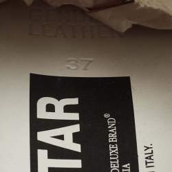 Pre Owned Golden Goose White Leather Hi Star Sneakers Size 37