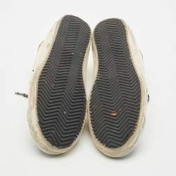 Pre Owned Golden Goose Multicolor Calf Hair and Denim Super Star Lace Up Sneakers Size 39