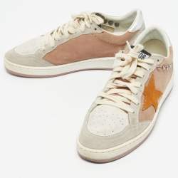 Pre Owned Golden Goose Multicolor Suede Embellished Ballstar Sneakers Size 38