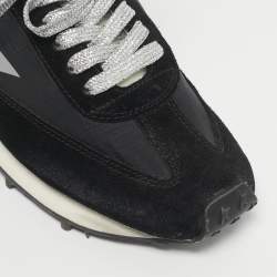 Pre Owned Golden Goose Black Fabric and Suede Running Marathon Sneakers Size 38