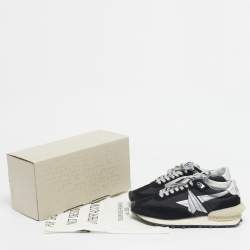 Pre Owned Golden Goose Black Fabric and Suede Running Marathon Sneakers Size 38