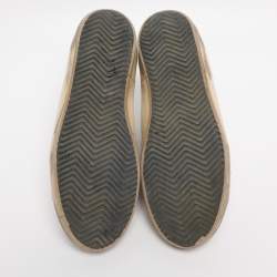 مملوكة مسبقًا Golden Goose White/Silver Leather Superstar Low Top Sneakers Size 38