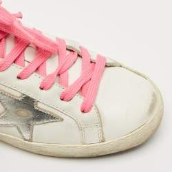 Pre Owned Golden Goose White Calf Hair and Leather Superstar Low Top Sneakers Size 38