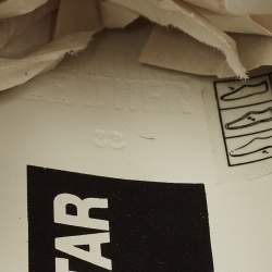 Pre Owned Golden Goose White Calf Hair and Leather Superstar Low Top Sneakers Size 38