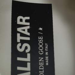 Pre Owned Golden Goose White/Grey Leather Ballstar Low Top Sneakers Size 38