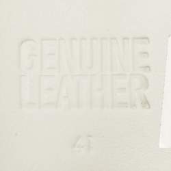 Pre Owned Golden Goose White/Blue Leather Super Star Lace Up Sneakers Size 41