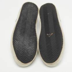 Pre Owned Golden Goose White Leather Hi Star Low Top Sneakers Size 37