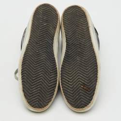 Pre Owned Golden Goose Black Leather Superstar Low Top Sneakers Size 37