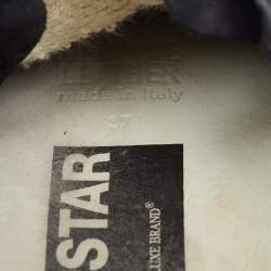 Pre Owned Golden Goose Black Leather Superstar Low Top Sneakers Size 37