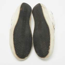 مملوكة مسبقًا Golden Goose White Leather Superstar Lace Up Sneakers Size 37
