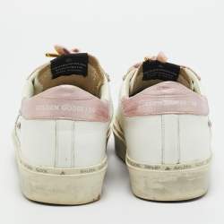 Pre Owned Golden Goose White Leather Hi star Low Top Sneakers Size 37