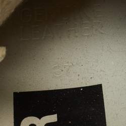 Pre Owned Golden Goose White Leather Hi star Low Top Sneakers Size 37