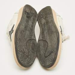 Pre Owned Golden Goose Off-White/Black Leather Ballstar Low Top Sneakers Size 39