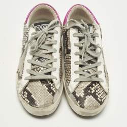 Pre Owned حذاء رياضي غولدن غوز جلد أوف وايت/برتقالي ستاردان مقاس 39