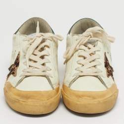 مملوكة مسبقًا Golden Goose Superstar Size 36 White Leather Lace Up Sneakers
