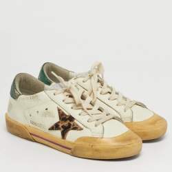 مملوكة مسبقًا Golden Goose Superstar Size 36 White Leather Lace Up Sneakers