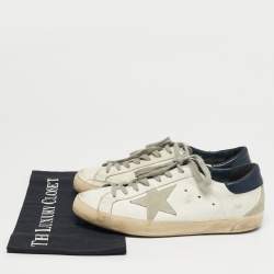 مملوكة مسبقًا Golden Goose Super Star Size 39 Tricolor Leather Lace Up Sneakers