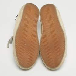 مملوكة مسبقًا Golden Goose Super Star Size 39 Tricolor Leather Lace Up Sneakers