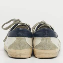 مملوكة مسبقًا Golden Goose Super Star Size 39 Tricolor Leather Lace Up Sneakers