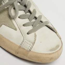 مملوكة مسبقًا Golden Goose Super Star Size 39 Tricolor Leather Lace Up Sneakers