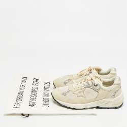 مملوكة مسبقًا حذاء رياضي جولدن غوس داد ستار مقاس 38 قماش شبكي وزمخ أبيض/رمادي مع رباط