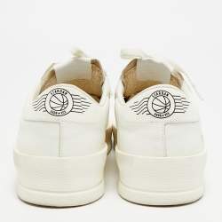 Pre Owned حذاء رياضي غولدن غوس ستاردان جلد أبيض بأربطة مقاس 37