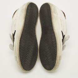 Pre Owned Golden Goose Old school Size 37 White/Grey Leather and Suede Low Top Sneakers