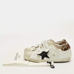 Pre Owned Golden Goose Old school Size 37 White/Grey Leather and Suede Low Top Sneakers