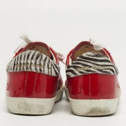 مملوكة مسبقًا حذاء رياضي جولدن غوس سوبر ستار جلد عجل بطبعة فهد أبيض وجلد مقاس 39