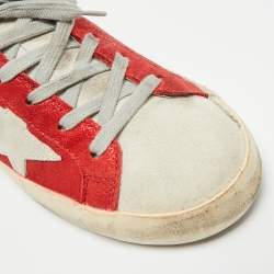 مملوكة مسبقًا حذاء رياضي غولدن غوز جلد أوف وايت/برتقالي ستاردان مقاس 39