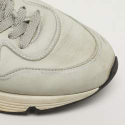 مملوكة مسبقًا Golden Goose Running Size 37 Grey Leather Lace Up Sneakers